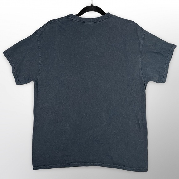 Steven Rhodes Mens Large My First Knife‎ Fight Black Graphic T-Shirt Funny Boys - Picture 2 of 4